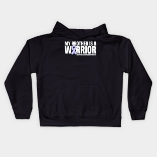 My Brother Is A Warrior Esophageal Cancer Awareness Kids Hoodie